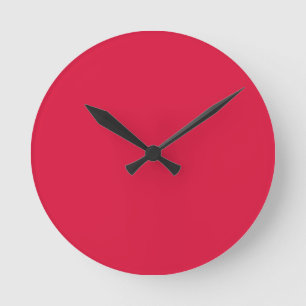 Crimson Solid Färg Klassisk ELEGANT TRENDIG Rund Klocka