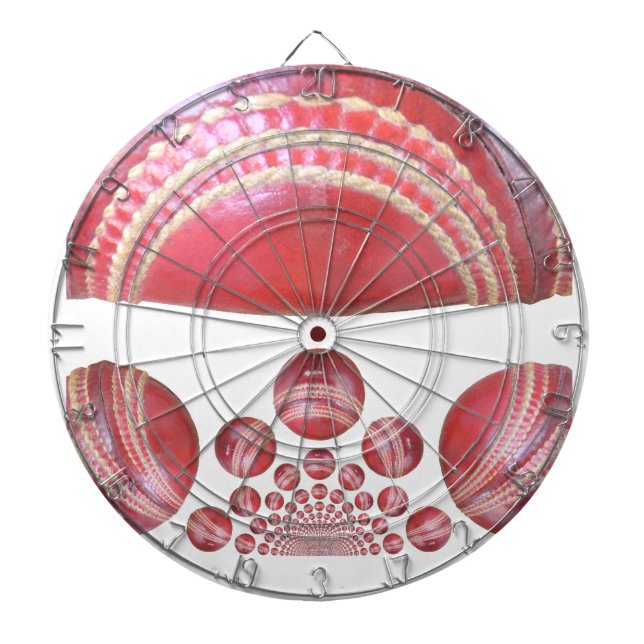 Crimson Spin - en vacker röd cricket Boll Arti Darttavla (Framsidan)