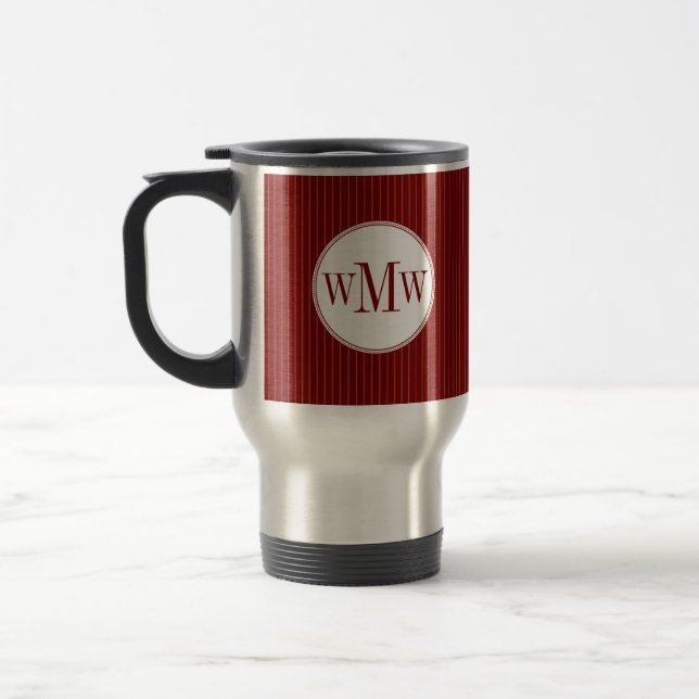 Crimson Streck Monogram Mugg (Vänster)