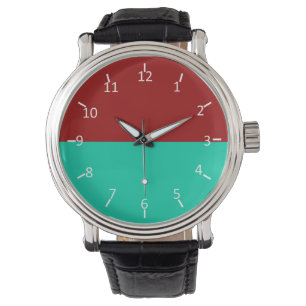 Crimson Sunset Över Vatten Armbandsur