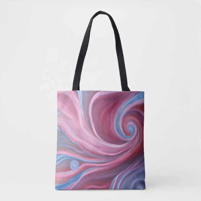 Crimson Swirl Tote Bag Tygkasse (Framsida)