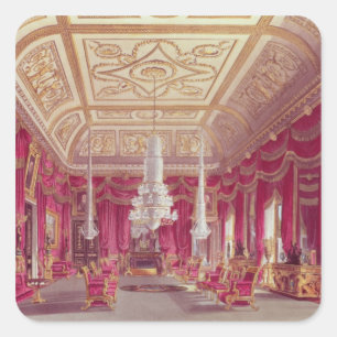 Crimson Teckning Room, Carlton House Fyrkantigt Klistermärke