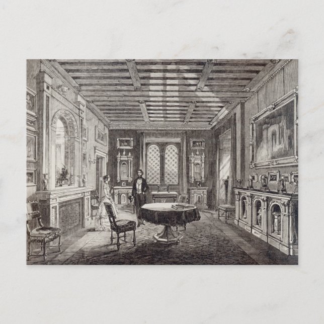 Crimson Teckning Room, Lansdown Torn Vykort (Framsida)