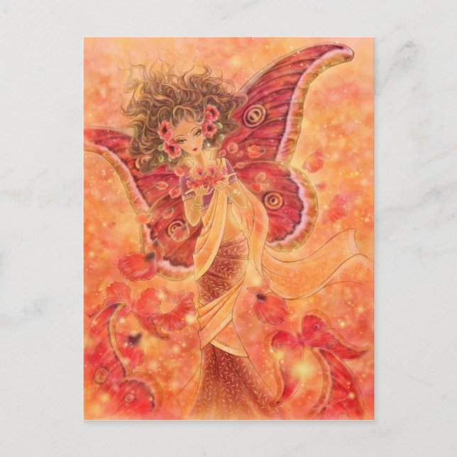 Crimson Vinge Postcard Vykort (Framsida)