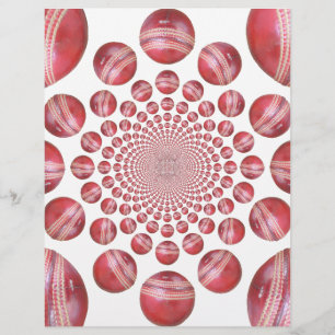 Crimson Vortex: Vacker Red Cricket Boll Art