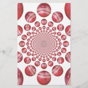 Crimson Vortex: Vacker Red Cricket Boll Art