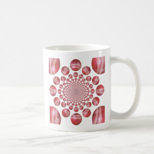 Crimson Vortex: Vacker Red Cricket Boll Art Kaffemugg