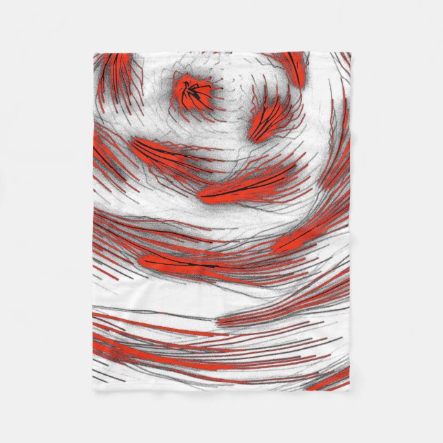 Crimson Wave Motion Fleece Blanket (Framsidan)