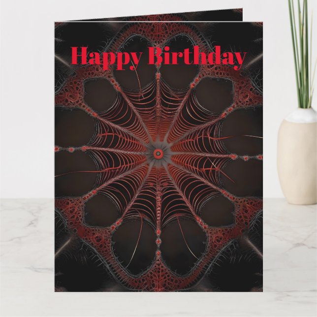 Crimson Webben: Fractal Dance med Redback Spider Kort (Framsida)
