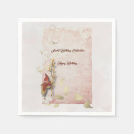 Crimson whispers 40th birthday paper napkins pappersservett