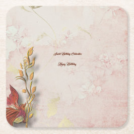 Crimson whispers underlägg papper kvadrat