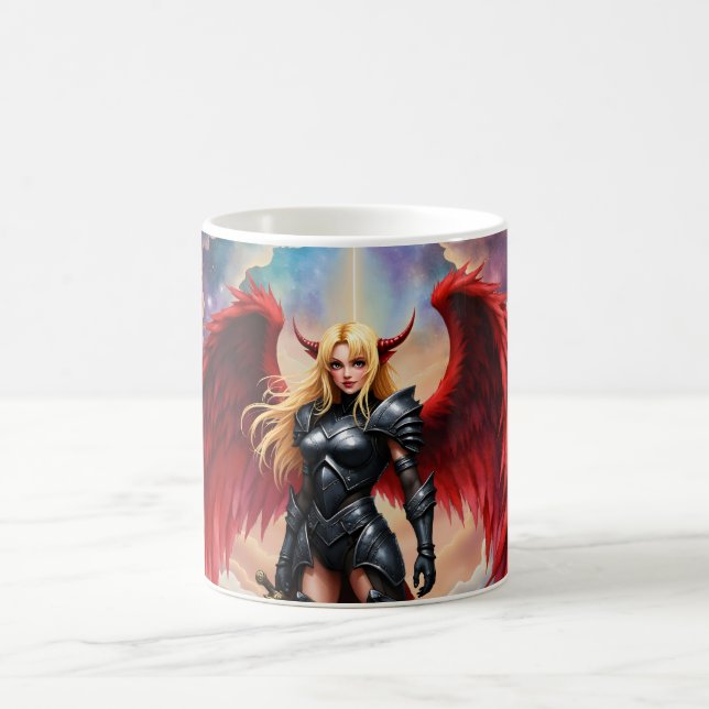Crimson Wing – Fallen Angel Krigare.  Kaffemugg (Center)