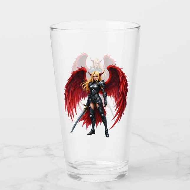 Crimson Wing – Fallen Angel Warrior.  Glaskopp (Framsida)