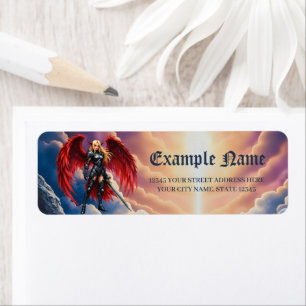 Crimson Wing – Fallen Angel Warrior Returadress Etikett