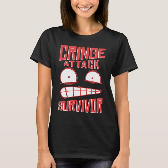 Cringe  phrase Gen Z  meme phrases Cringe T Shirt (Framsida)
