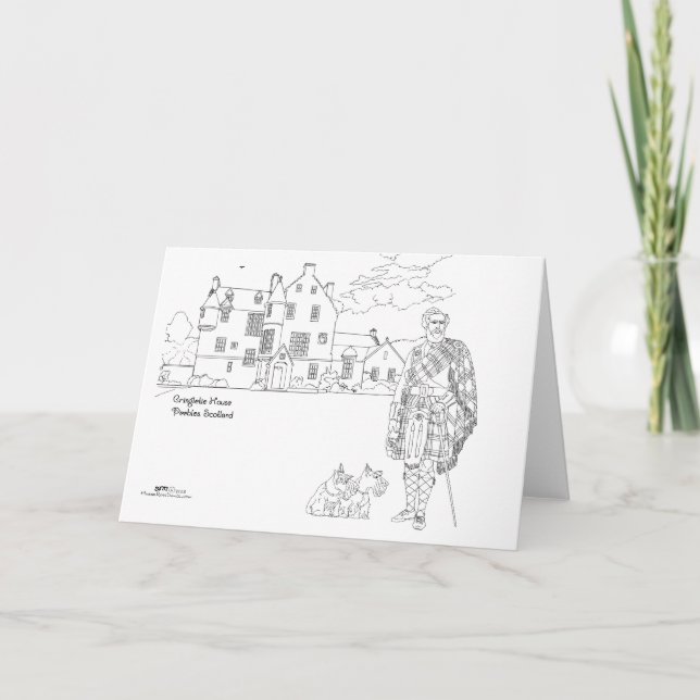 Cringletie House Skottland Kort (Framsida)