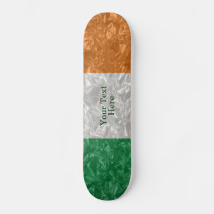 Crinkled Irland flagga - Skateboard Bräda 20,5 Cm