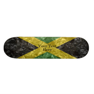 Crinkled jamaikansk flagga - skateboard bräda 20,5 cm