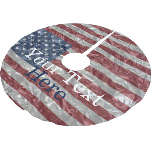 Crinkled USA flagga - Julgransmatta Borstad Polyester