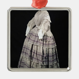 Crinolineklänning, 1850-60 julgransprydnad metall