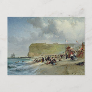 Crinolines on the Beach, Fecamp, 1871 Vykort