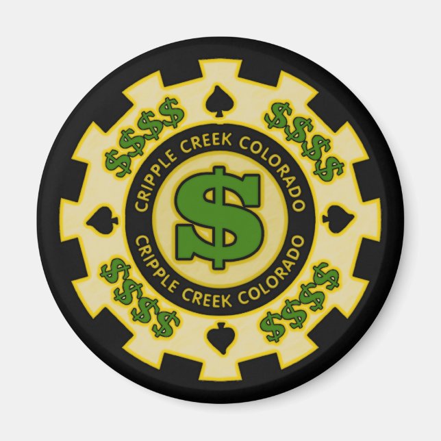 Cripple Bäck Colorado Poker Chip Magnet (Framsidan)