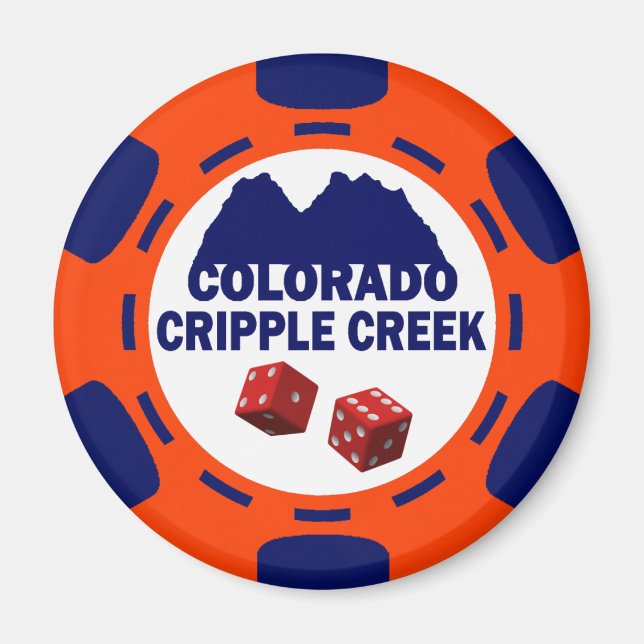 CRIPPLE COLORADO POKER CHIP MAGNET (Framsidan)