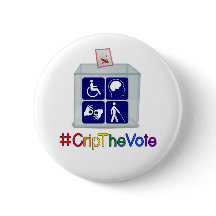 #CripTheVote knäppas, 2 1/4-inch, runda