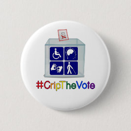 #CripTheVote knäppas, 2 1/4-inch, runda Knapp