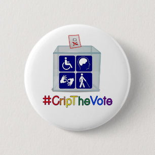 #CripTheVote knäppas, 2 1/4-inch, runda Knapp