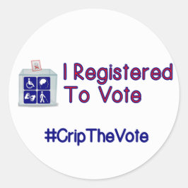 #CripVote I REGISTRERADE klistermärken (runda) små
