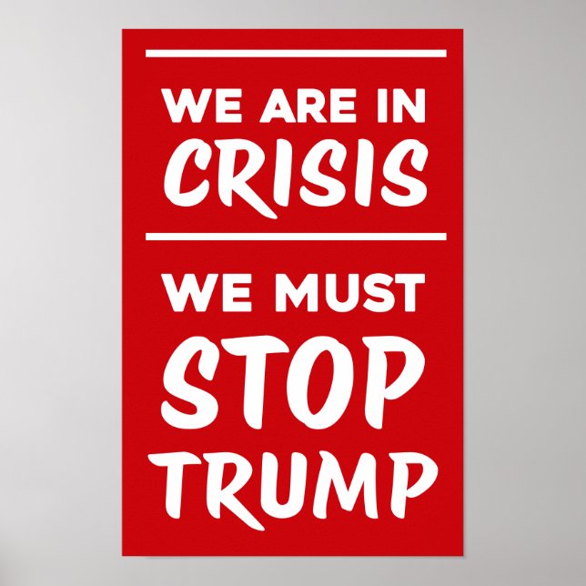 CRISIS Anti-Trump | Red | Protest Poster (Framsidan)