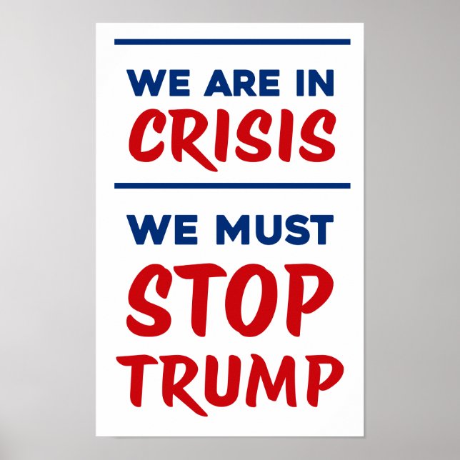 CRISIS Anti-Trump | RWB | Protest Poster (Framsidan)