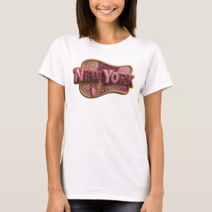 Crisp Gold NEW YORK Skjorta Design T Shirt