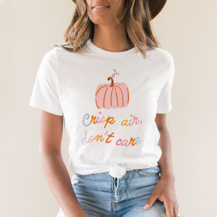 Crisp Luft, bry inte Rosa Pumpkin Cute Fall T Shirt