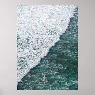 Crisp Ocean Wave - Aerial Coastal Photogratography Poster