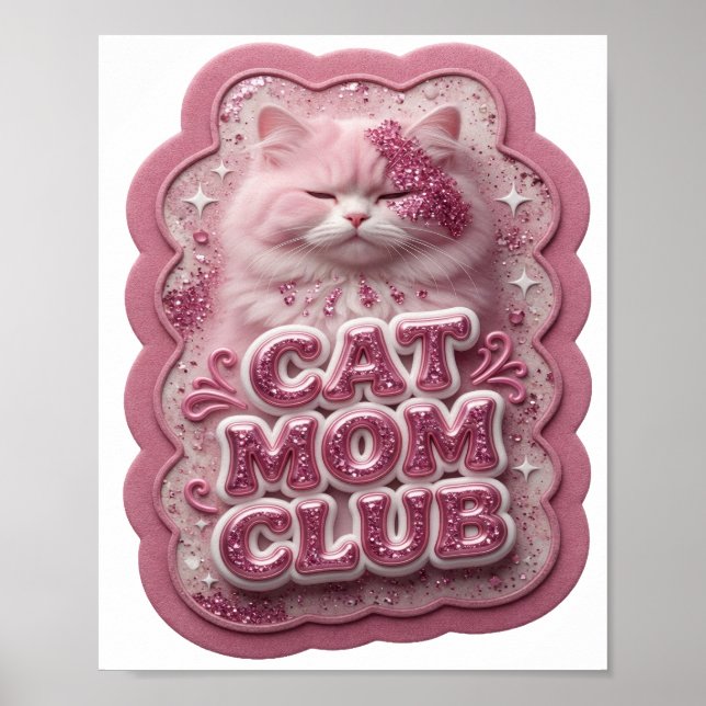 Crisp Rosa KATT MAMMA KLUBB Poster (Framsidan)