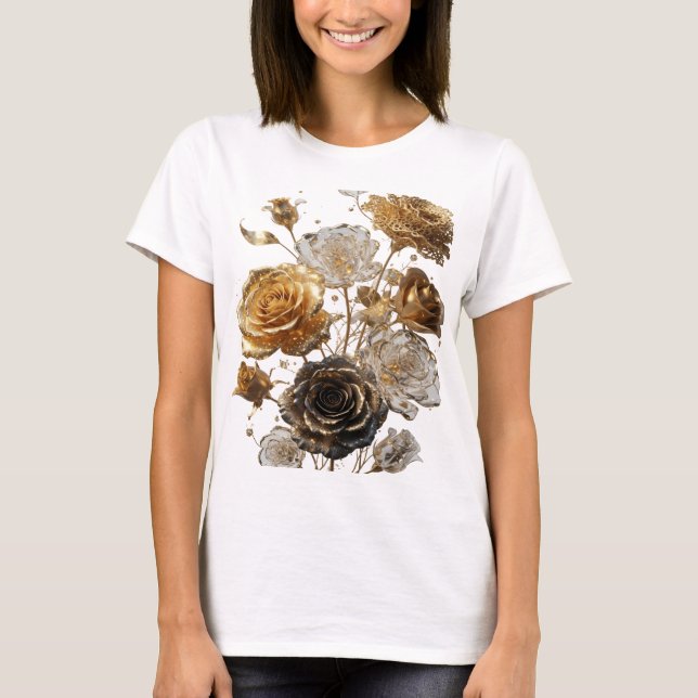 Crisp Silver GULD ROSOR Tee (Framsida)
