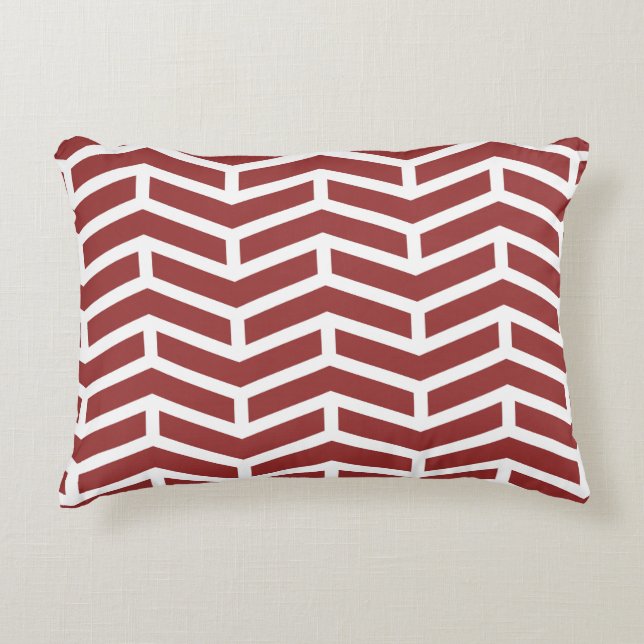 Crisp Vass OppArrows Chevron Red White Prydnadskudde (Framsidan)
