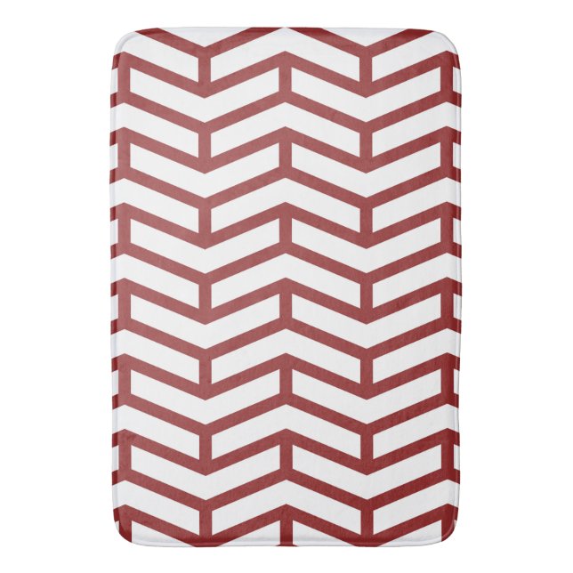 Crisp Vass OppArrows Chevron White Red Badrumsmatta (Framsidan (Vertikal))