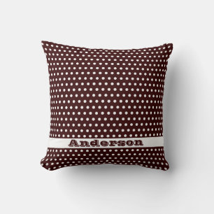 Crisp White Polkadot Mönster Kudde