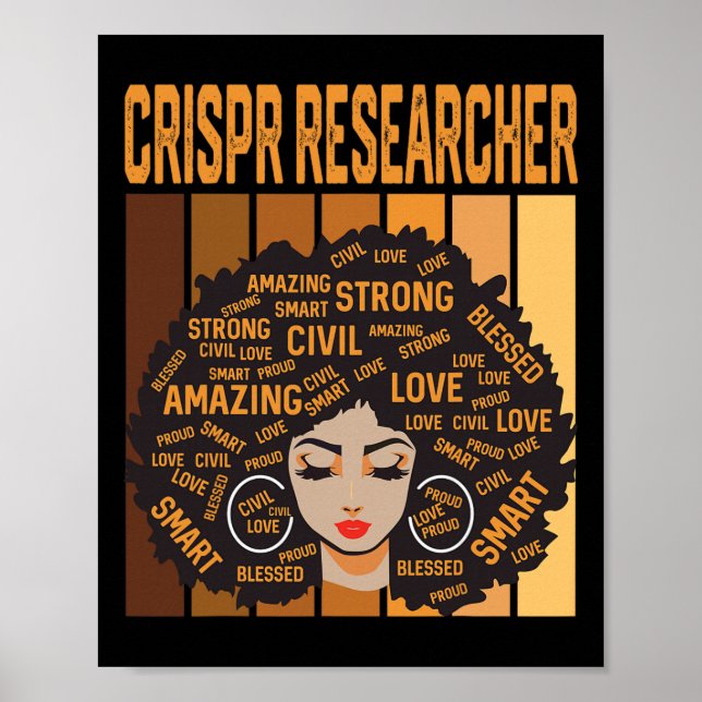 Crispr-forskare kraftfull Bla i svarta historiemån Poster (Framsidan)