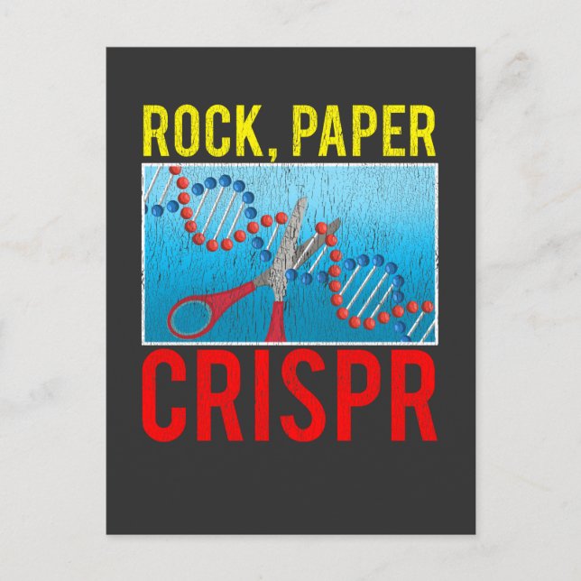 Crispr Funny Biology Student Science Biolog DNA Vykort (Framsida)