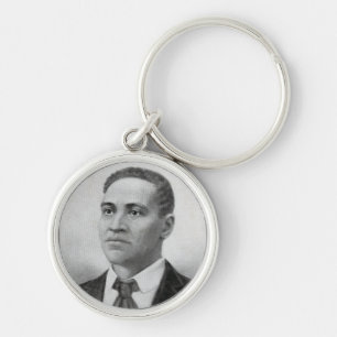 Crispus Attucks Black Martyr American Revolution Rund Silverfärgad Nyckelring