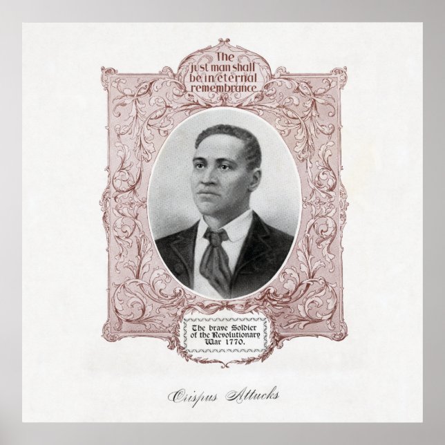 Crispus Attucks Black Martyr från Amerikanska revo Poster (Framsidan)
