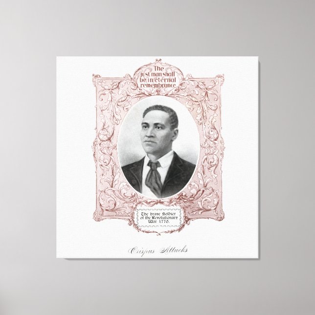 Crispus Attucks: Martyr of American Revolution Canvastryck (Framsida)