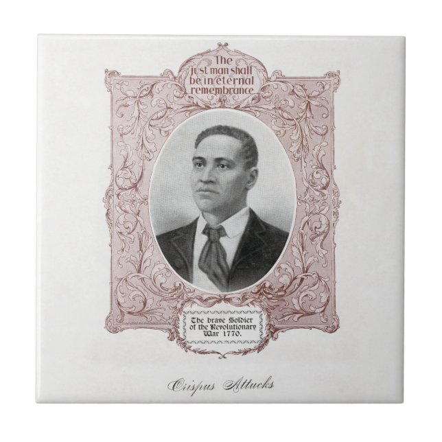 Crispus Attucks: Martyr of American Revolution Kakelplatta (Framsidan)