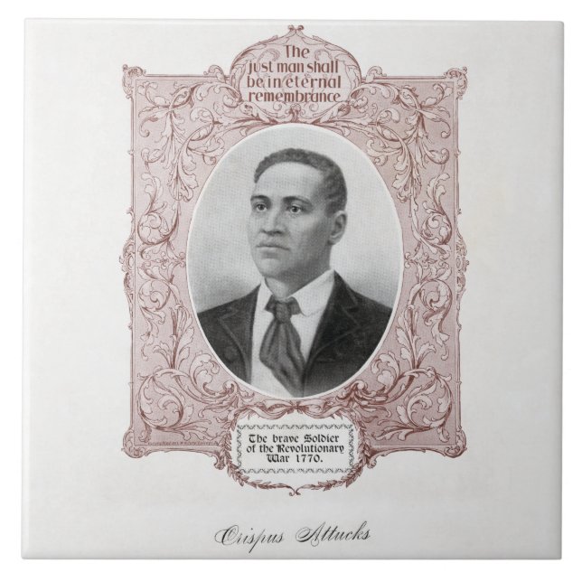 Crispus Attucks: Martyr of American Revolution Kakelplatta (Framsidan)