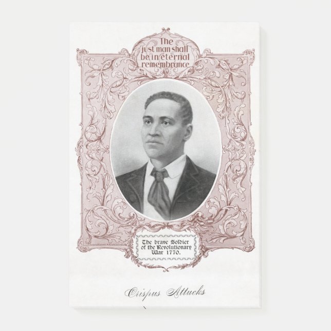 Crispus Attucks: Martyr of American Revolution Post-it Block (Framsida)