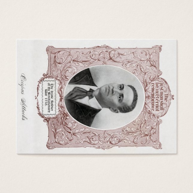 Crispus Attucks: Martyr of American Revolution Visitkort (Framsidan)